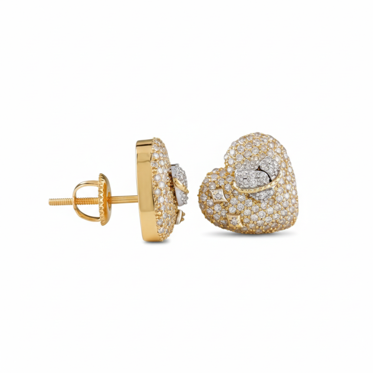 Heart Shaped .82ct Diamond Earrings