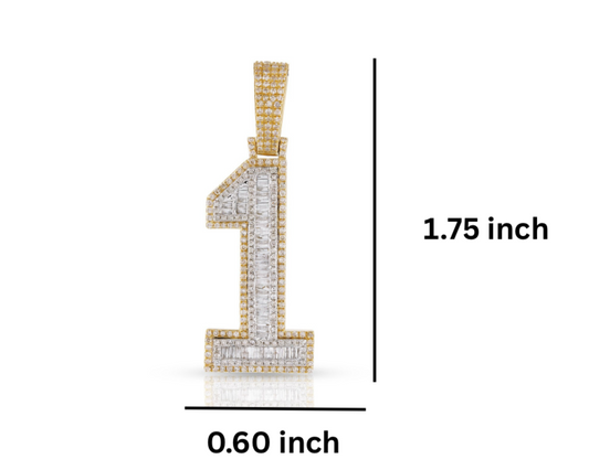 Iced Out Diamond Number Pendants