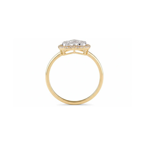 Double Heart Halo Lab-Grown Diamond Ring (Sterling Silver)