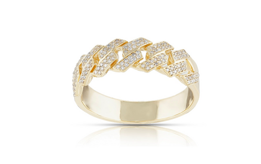 Iced Cuban Link Ring – 0.45CT