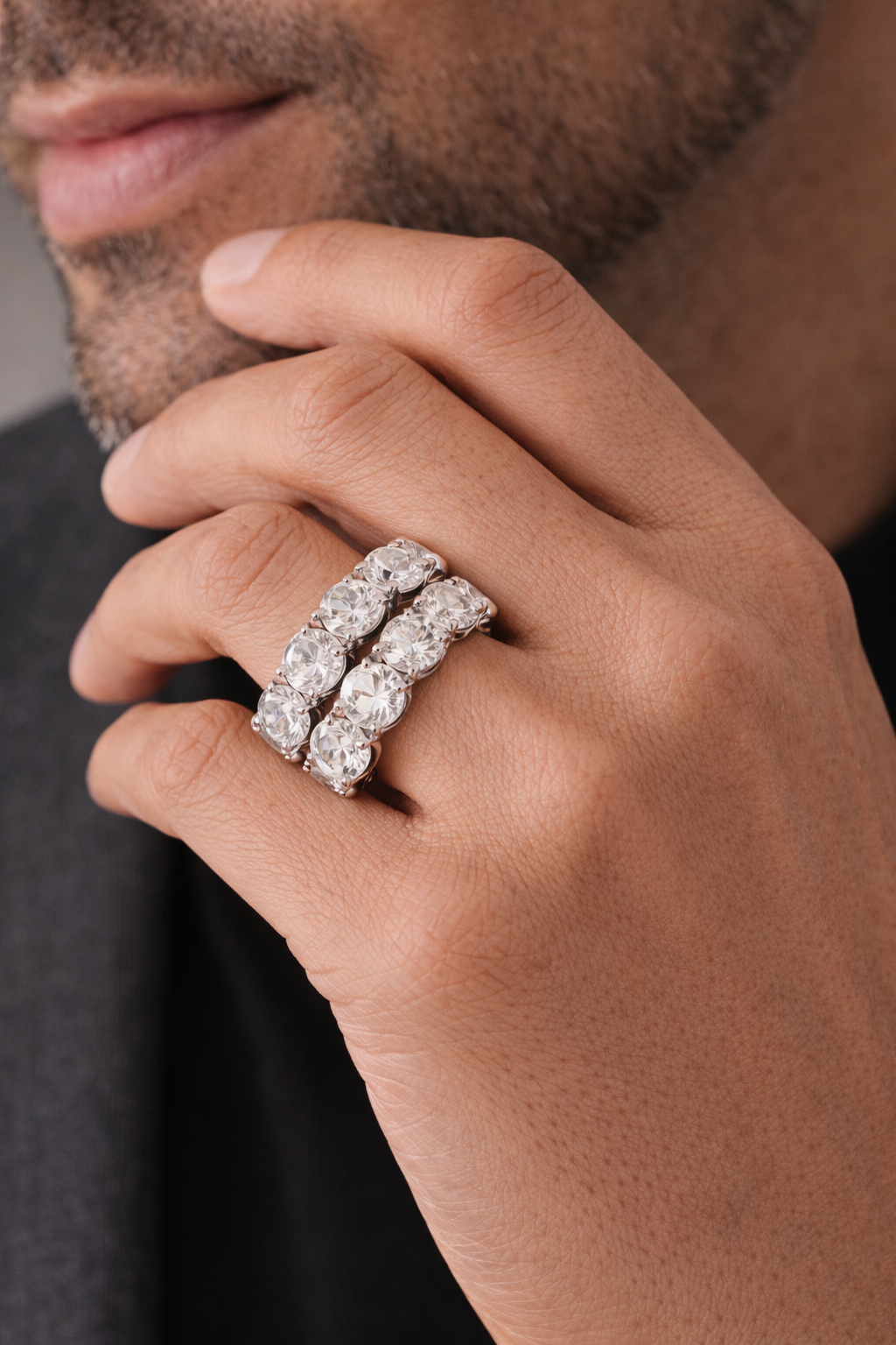 7CT Oval Diamond Eternity Ring – Lab Grown Diamond Band