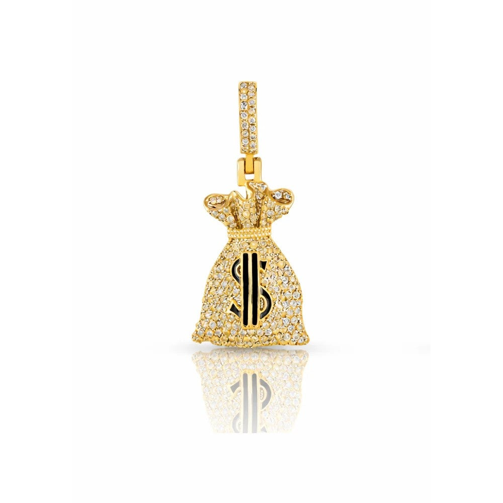 Iced Money Bag Lab Diamond Pendant (.59ct Total)