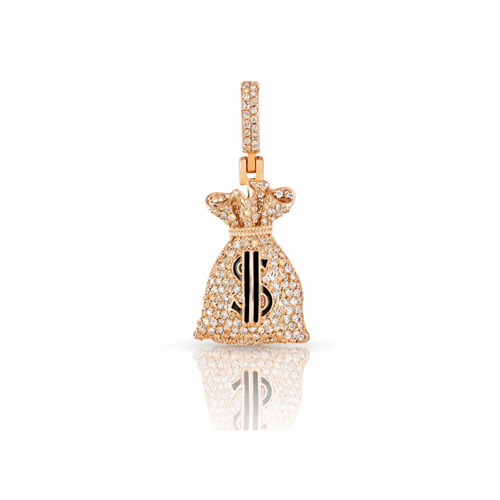 Iced Money Bag Lab Diamond Pendant (.59ct Total)