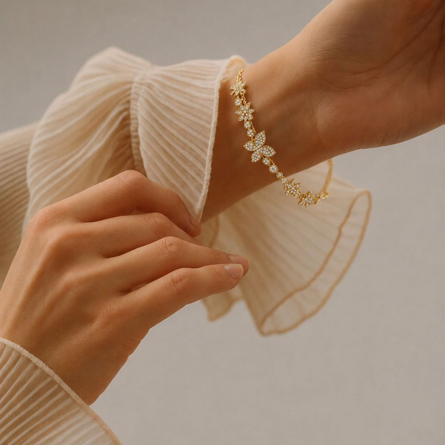 Lab Grown Diamond Butterfly Bracelet