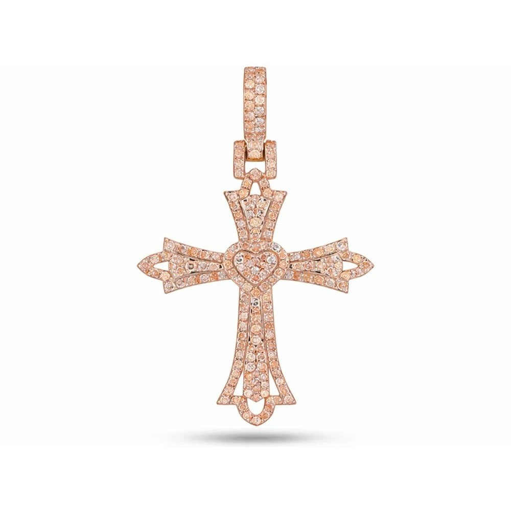 Crucifix Jesus Diamond Cross Pendant – Sterling Silver
