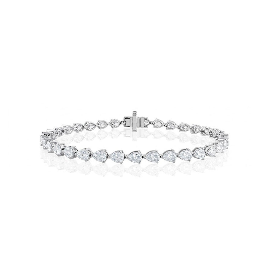 Pear-Cut Lab Grown Diamond Tennis Bracelet